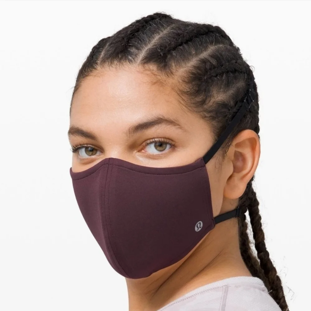 NEW Lululemon Double Strap Face Mask Arctic Plum Purple OS Unisex
